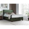 Corsa 135cm Ottoman Storage Bed Winter Moss Green Vogue Fabric