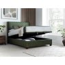 Corsa 150cm Ottoman Storage Bed Winter Moss Green Vogue Fabric