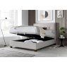 Corsa 150cm Ottoman Storage Bed Clay Maskat Fabric