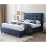 Deco Small Double Bedstead Bolero Blue Steel Fabric