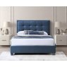 Deco Small Double Bedstead Bolero Blue Steel Fabric