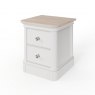 Kentwell Oak Top Small 2 Drawer Bedside - Soft Close Drawers