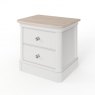 Kentwell Oak Top Large 2 Drawer Bedside - Soft Close Drawers