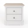 Kentwell Oak Top Wide 2 Drawer Bedside - Soft Close Drawers