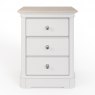 Kentwell Oak Top Wide  3 Drawer Bedside - Soft Close Drawers