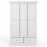 Kentwell Oak Top Triple Wardrobe -With Drawers - Soft Close Drawers