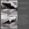 150cm Ottoman Deal - Deep Padded Headboard and Side Lift Ottoman / Elegance Fabric