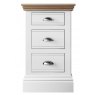 Burford Oak Top Small 3 Drawer Bedside