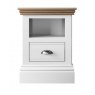 Burford Oak Top Large 1 Drawer Open Shelf Bedside