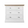 Burford Oak Top Wide 3 Drawer Chest