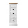 Burford Oak Top 5 Drawer Narrow Chest