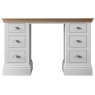 Burford Oak Top Double Pedestal Dressing Table