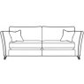 Parker Knoll Harlow Small Sofa - Standard Back Cushions -A Grade Fabric