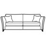 Parker Knoll Harlow Large Sofa - Standard Back Cushions- A Grade Fabric