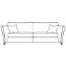 Parker Knoll Harlow Grand Sofa - Standard  Back Cushions- A Grade Fabric