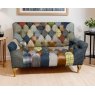 Country Collection Bamford Club Patchwork 2 Seater Sofa with Medium Wood Legs  - Fastrack